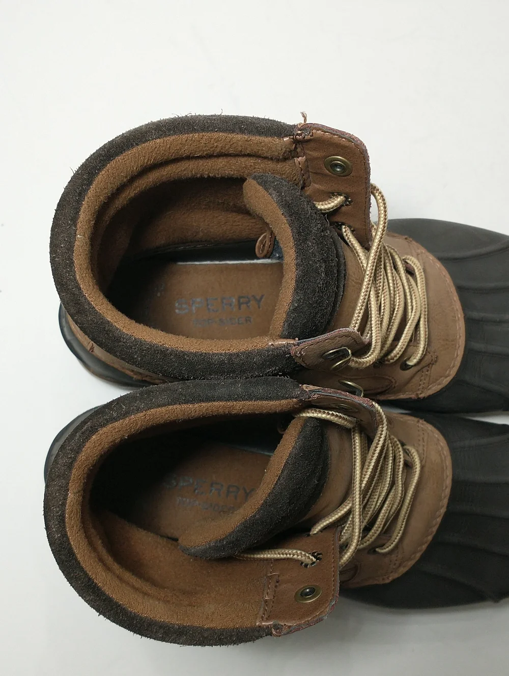 Sperry Brewster Duck Boot, Stain/Water Resistant Leather, Size Men's 10, Brown